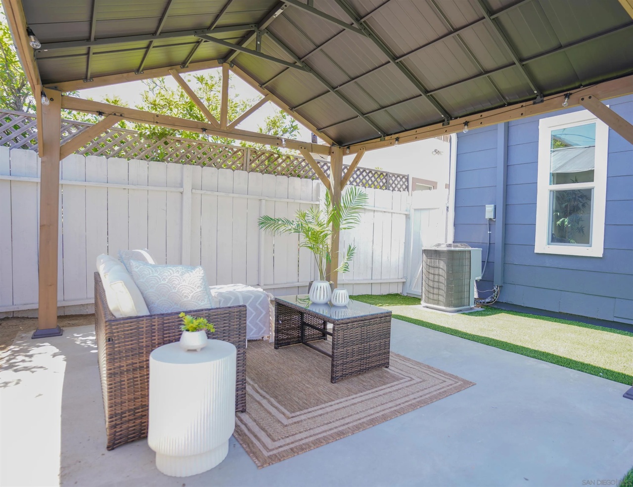13 inside home inspection corridor craftsman for sale backyard covered patio gazebo fairy lights portia green realtor compass san diego