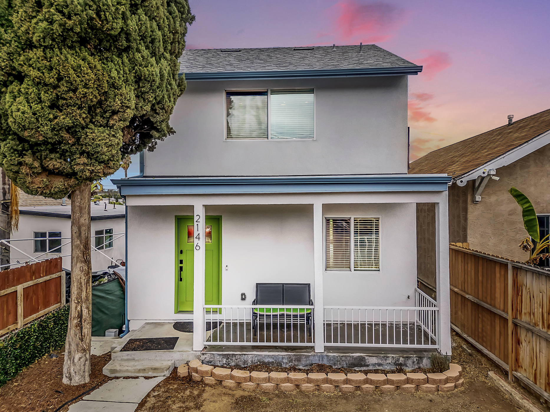 2146 franklin ave logan heights front exterior twilight portia green realtor compass san diego housing market sdhousingmarketdotcom