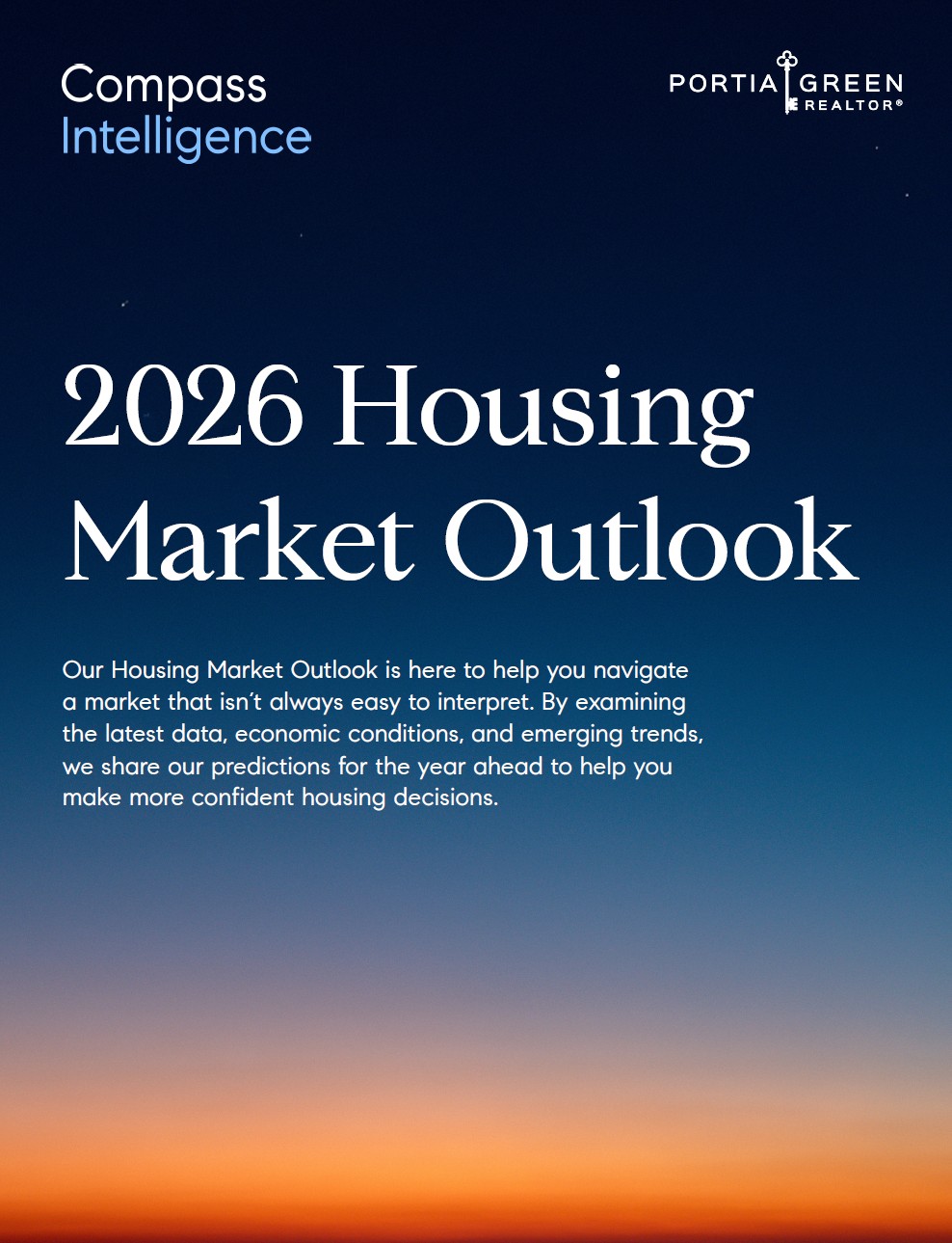 2026 housing market outlook report compass intelligence portia green realtor principal agent